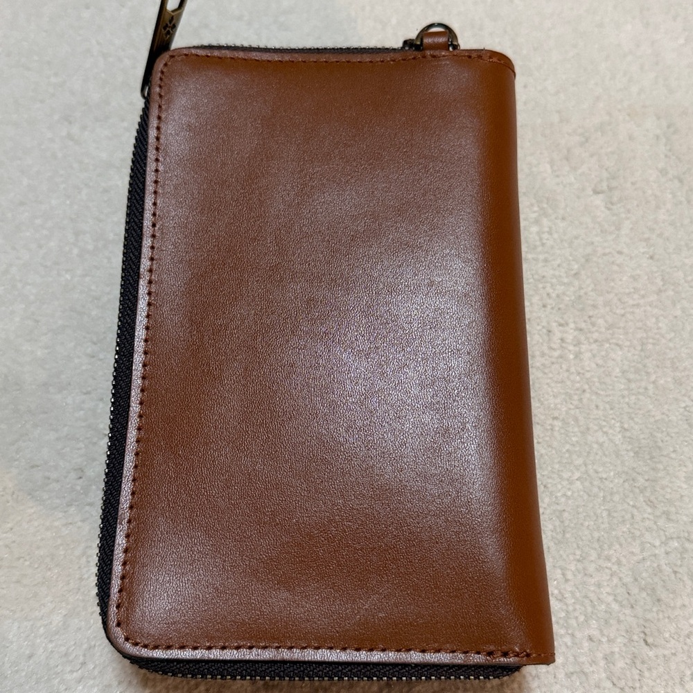Patricia Nash Brown Tooled Leather Crossbody Zip Wallet/Purse NWT - Picture 9 of 10